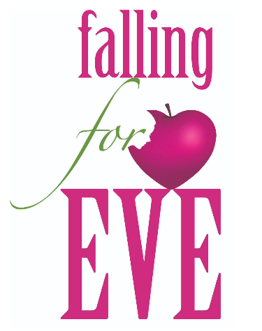 Falling for Eve musical logo with apple with one bit out of it