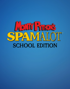 Spamalot logo on blue background