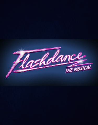 Flashdance musical logo on black background